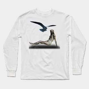 The statue and the bird! Long Sleeve T-Shirt